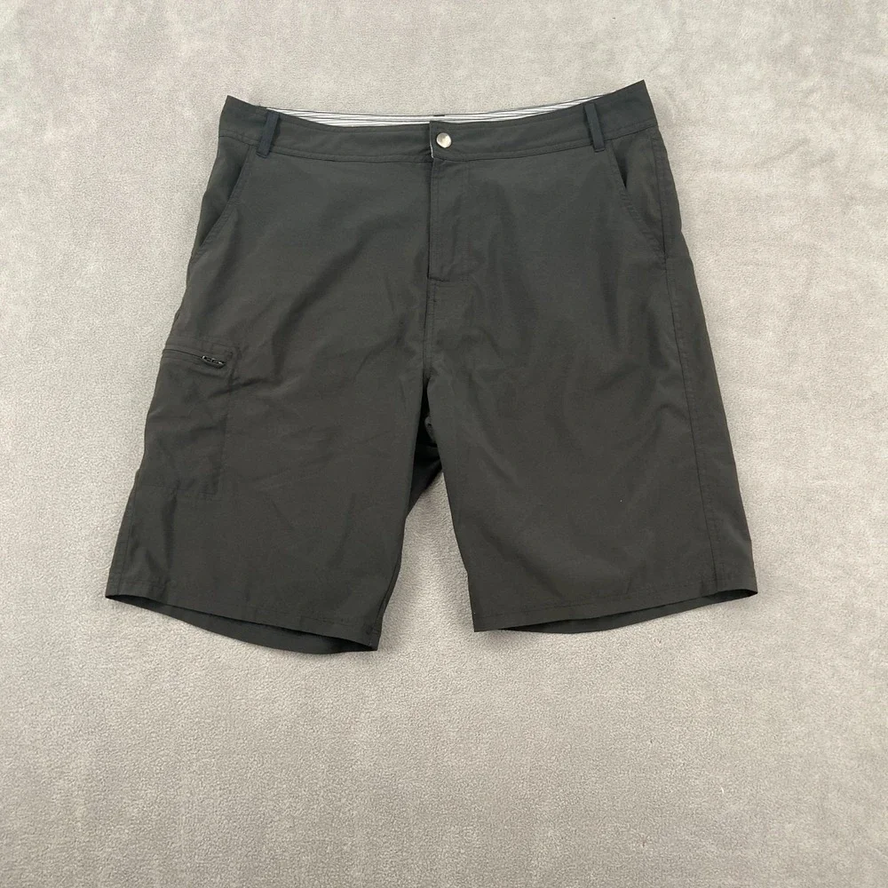 Abbot+Main Utility Cargo Shorts‎ Men's 36 Black Stretch Casual Mid Rise Outdoor
